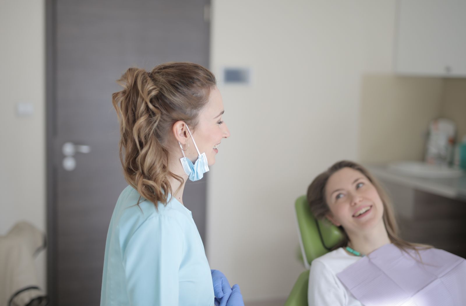 Dentist explaining treatment to a patient